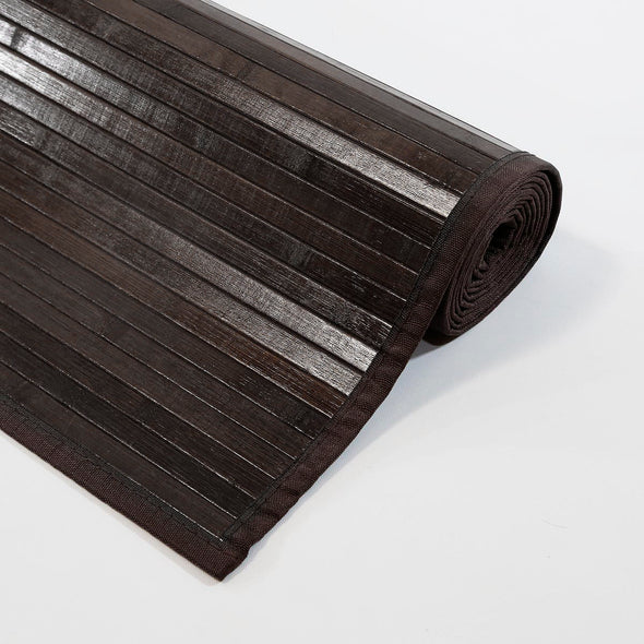 Home Aesthetics Bamboo 6' X 9' Floor Mat, Area Rug Indoor Carpet Espresso Color Finish (CL_HOM503412-Dark) - Alt Image 3