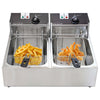 PartyHut Commercial Deep Fryer 110v Two 12 Liter Basins Capacity Dual Tank Design (CL_PTH201703) - Alt Image 1