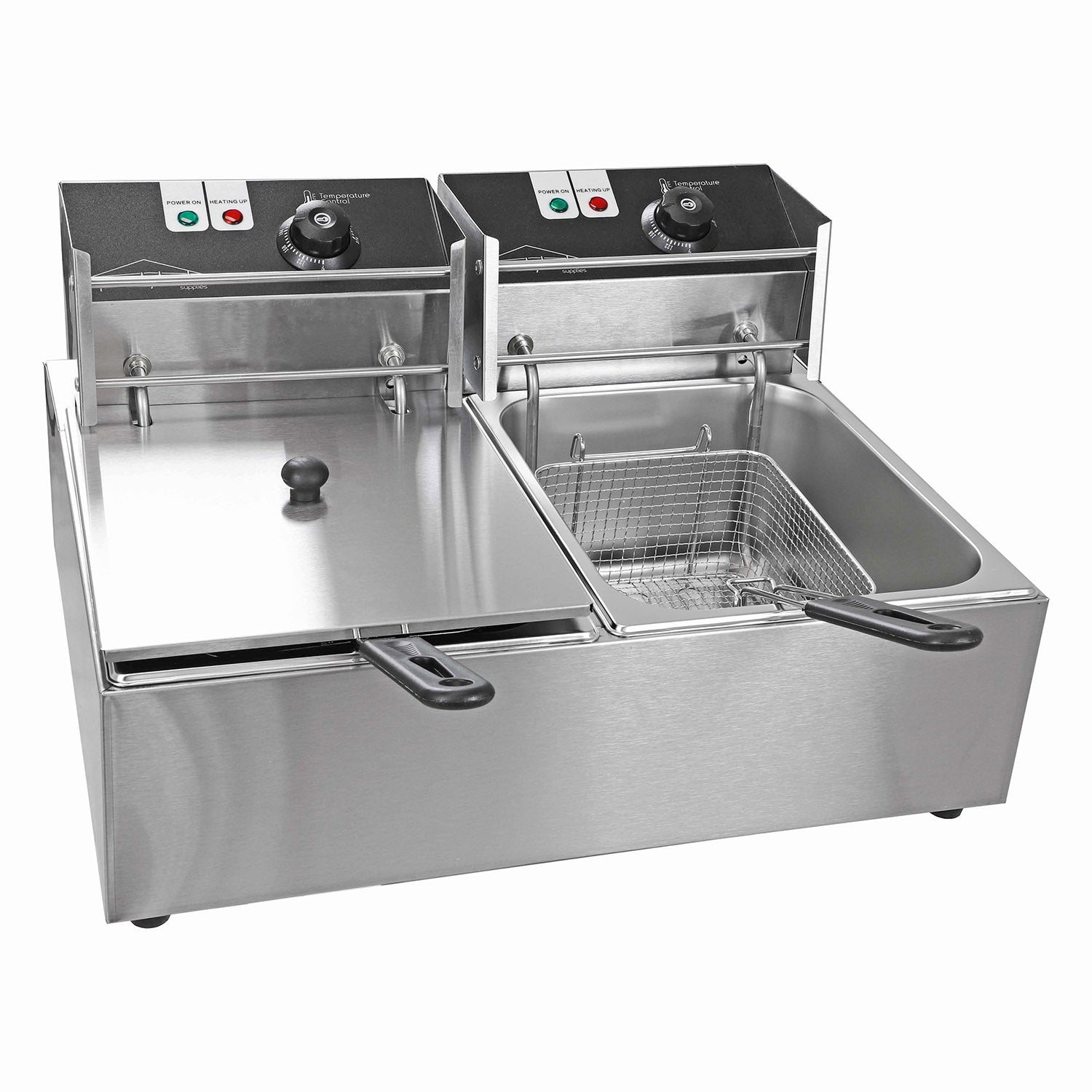 PartyHut Commercial Deep Fryer 110v Two 12 Liter Basins Capacity Dual –  Crosslinks