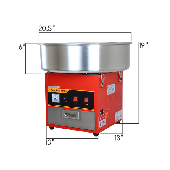 PartyHut Commercial Cotton Candy Machine Carnival Party Candy Floss Maker Red (CL_PTH201724) - Alt Image 3