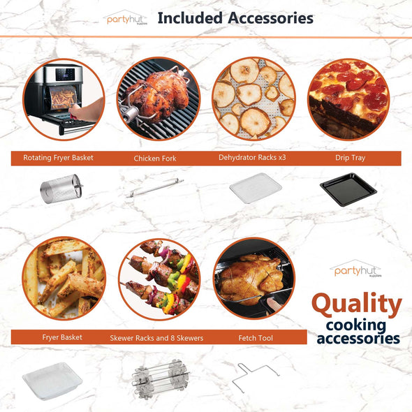 PartyHut 10 in 1 | 18 Liter Convection Air Fryer Oven Dehydrator (CL_PTH504201) - Alt Image 4