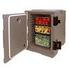 PartyHut 82 QT Insulated Food Pan Carrier Front Loading Food Warmer with Wheels, Brown (CL_PTH504501) - Main Image