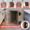 PartyHut 82 QT Insulated Food Pan Carrier Front Loading Food Warmer with Wheels, Brown (CL_PTH504501) - Alt Image 4