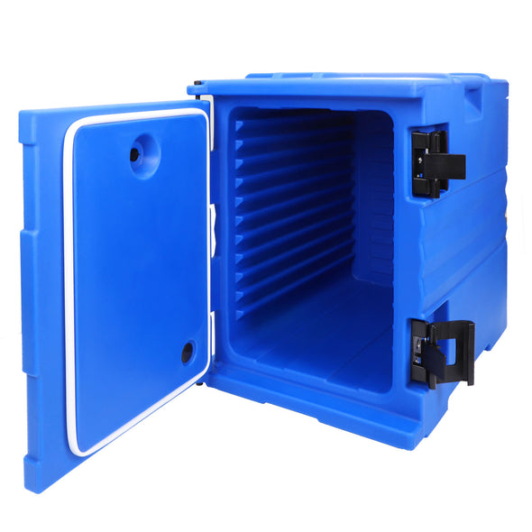PartyHut 82 QT Insulated Food Pan Carrier Front Loading Food Warmer with Wheels, Blue (CL_PTH504502) - Alt Image 6