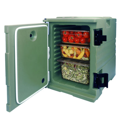 PartyHut 82 QT Insulated Food Pan Carrier Front Loading Food Warmer with Wheels, Green (CL_PTH504503) - Main Image
