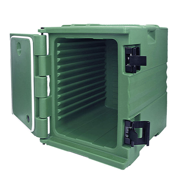 PartyHut 82 QT Insulated Food Pan Carrier Front Loading Food Warmer with Wheels, Green (CL_PTH504503) - Alt Image 1