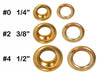 Clevr 300 pc. Brass Grommets & Washers for Hand Pressed Grommet Machines (Size #0) 1/4" (CL_CRS200302) - Alt Image 5