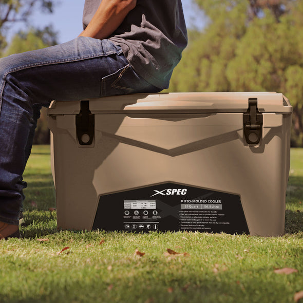Xspec 60 Quart Roto Molded High Performance Cooler, Sand (CL_XSP503805) - Alt Image 6