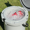 Xspec 5 Gallon Rotomolded Beverage Cooler Dispenser Outdoor Ice Bucket, Cool Grey (CL_XSP503822) - Alt Image 4