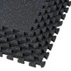 Xspec 1/2" thick Rubber Top EVA Foam Gym Mats 12pcs 48 Sq Ft Durable Grip, Blue Black (CL_XSP804932) - Main Image