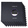 Xspec 1/2" thick Rubber Top EVA Foam Gym Mats 12pcs 48 Sq Ft Durable Grip, Blue Black (CL_XSP804932) - Alt Image 3