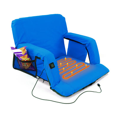 Xspec Extra Wide Heated Reclining Stadium Seat with Armrest, Battery NOT Included (CL_XSP807002) - Main Image