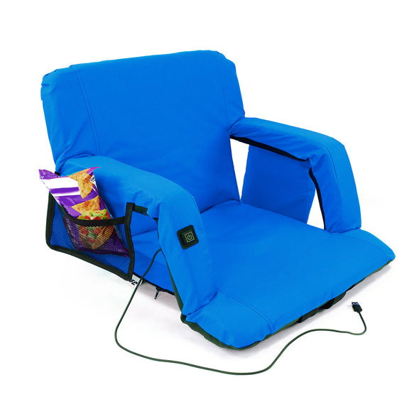 Xspec Extra Wide Heated Reclining Stadium Seat with Armrest, Battery NOT Included (CL_XSP807002) - Alt Image 1