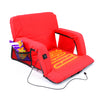 Xspec Extra Wide Heated Reclining Stadium Seat with Armrest, Red, Battery NOT Included (CL_XSP807003) - Main Image