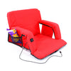 Xspec Extra Wide Heated Reclining Stadium Seat with Armrest, Red, Battery NOT Included (CL_XSP807003) - Alt Image 1